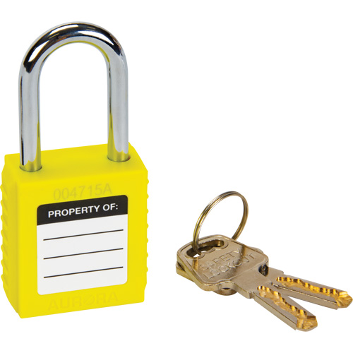 Lock for Lockouts, Safety Padlock, Keyed Different, Thermoplastic, 1-1/2" Width PB Rental Co. Ltd.