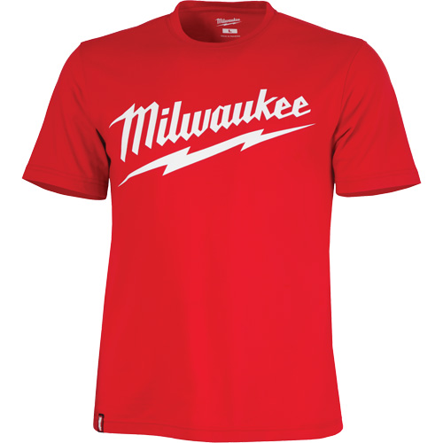 Chandail &agrave; manches courtes tr&egrave;s r&eacute;sistant avec logo Milwaukee, Hommes, Petit, Rouge PB Rental Co. Ltd.