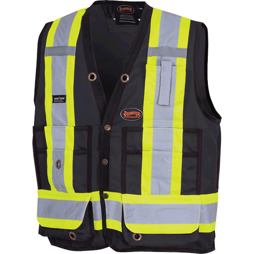 6692BK Veste de s&eacute;curit&eacute; pour arpenteur, Noir, Moyen, Polyester PB Rental Co. Ltd.
