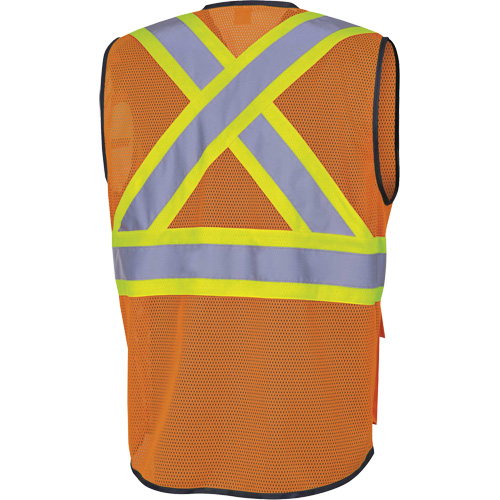 6960 Veste de s&eacute;curit&eacute; &agrave; maille en avant, Orange haute visibilit&eacute;, Moyen, Polyester PB Rental Co. Ltd.