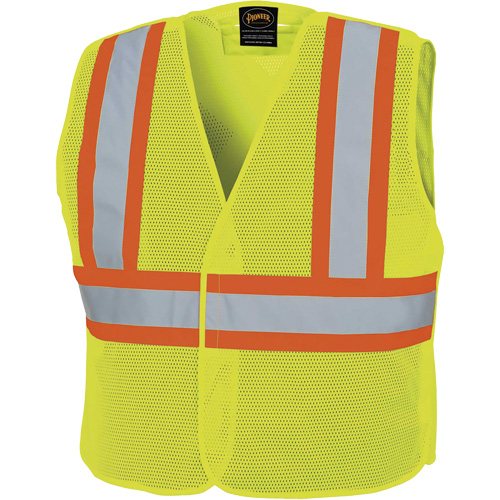 598P Veste de s&eacute;curit&eacute; &agrave; maille d&eacute;tachable, Jaune lime haute visibilit&eacute;, Moyen/Petit, Polyester PB Rental Co. Ltd.