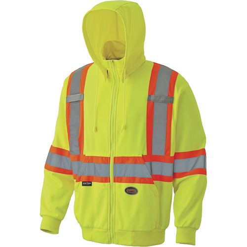 6941 Chandail capuche &agrave; fermeture &eacute;clair, T-petit, Jaune haute visibilit&eacute; PB Rental Co. Ltd.