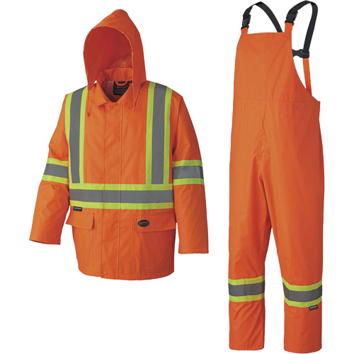 5608 Combinaison de pluie imperm&eacute;able 210D, Polyester/PVC, Petit, Orange haute visibilit&eacute; PB Rental Co. Ltd.
