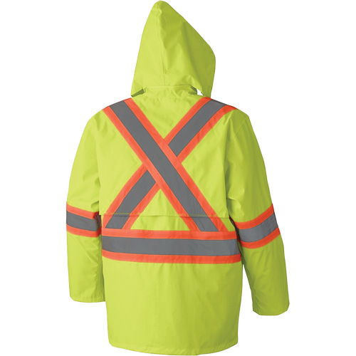 5609 Combinaison de pluie imperm&eacute;able 210D, Polyester/PVC, T-petit, Jaune lime haute visibilit&eacute; PB Rental Co. Ltd.
