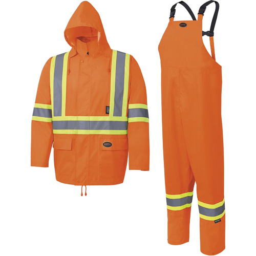 5618 150D Rain Suit, Polyester/Polyurethane, Small, High Visibility Orange PB Rental Co. Ltd.