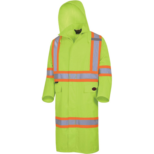 5631 The Rock 300D Waterproof Long Coat, Polyester, Small, High Visibility Lime-Yellow PB Rental Co. Ltd.