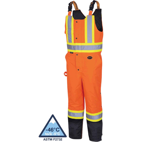 5040BB Salopettes matelass&eacute;es imperm&eacute;ables, Polyester, T-petit, Noir/Orange haute visibilit&eacute; PB Rental Co. Ltd.