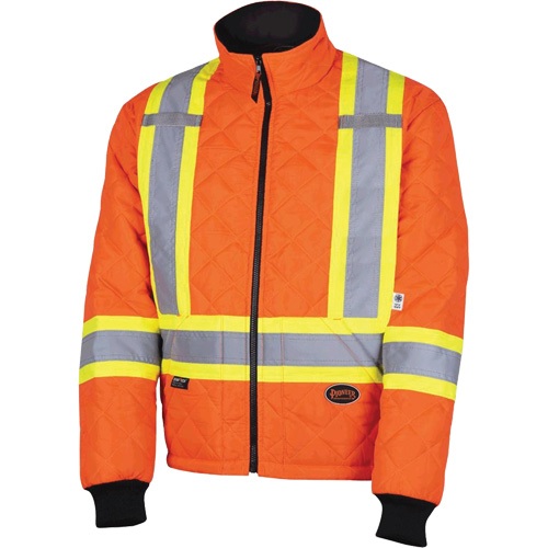 5015A Manteau matelass&eacute; pour cong&eacute;lateur, Polyester, Orange haute visibilit&eacute;, T-petit PB Rental Co. Ltd.