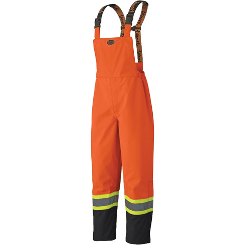 5404 Salopettes imperm&eacute;ables 300D Trilobal antid&eacute;chirure, Polyester, Petit, Noir/Orange haute visibilit&eacute; PB Rental Co. Ltd.