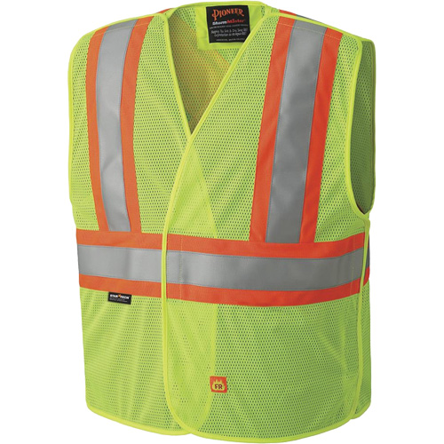 6916A Veste de s&eacute;curit&eacute; ignifug&eacute;e, Jaune lime haute visibilit&eacute;, Moyen/Petit, Polyester PB Rental Co. Ltd.