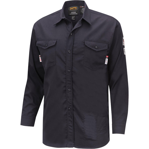 7742 FR-Tech&reg; Flame-Resistant Safety Shirt, Small, Navy Blue PB Rental Co. Ltd.