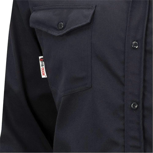 7742 FR-Tech&reg; Flame-Resistant Safety Shirt, Small, Navy Blue PB Rental Co. Ltd.