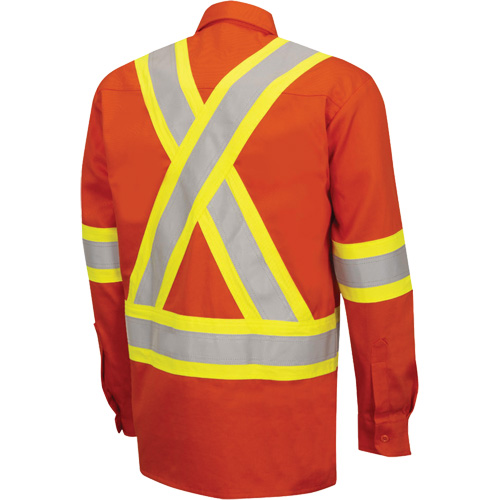 7743 Chemise de s&eacute;curit&eacute; ignifug&eacute;e FR-Tech, Petit, Orange haute visibilit&eacute; PB Rental Co. Ltd.