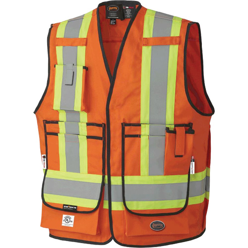 7732 Veste d'arpenteur ignifuge et r&eacute;sistant aux arcs &eacute;lectriques FR-Tech, Petit, Orange haute visibilit&eacute;, 9,7 cal/cm² PB Rental Co. Ltd.