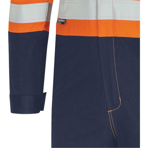 7702BB FR-Tech&reg; 2-Tone Safety Coverall, Size 36, Navy Blue/Orange, 10 cal/cm² PB Rental Co. Ltd.