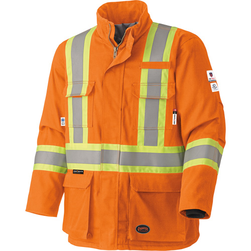 5533 Manteau de s&eacute;curit&eacute; ignifuge, Petit, Orange haute visibilit&eacute;, 58 cal/cm² PB Rental Co. Ltd.