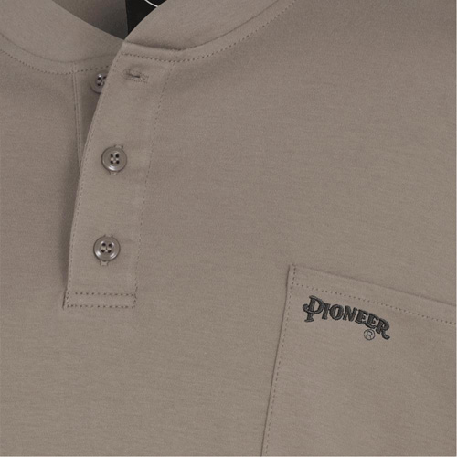 331 FR Interlock Henley Shirt, Small, Beige PB Rental Co. Ltd.