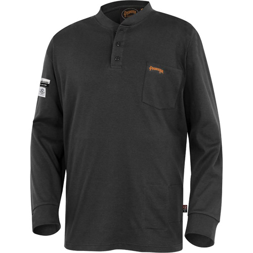 332 FR Interlock Henley Shirt, Small, Black PB Rental Co. Ltd.