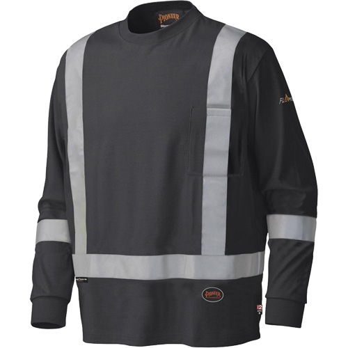 340SFA Flame-Resistant Long-Sleeved Safety Shirt, Small, Black PB Rental Co. Ltd.