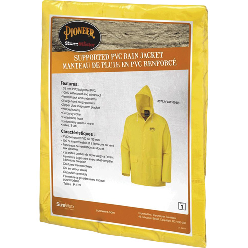 577J Veste imperm&eacute;able, Polyester/PVC, Petit, Jaune PB Rental Co. Ltd.