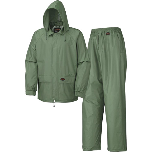 583 Rain Suit, Polyester/PVC, Small, Green PB Rental Co. Ltd.