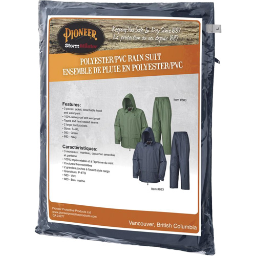 583 Rain Suit, Polyester/PVC, Small, Green PB Rental Co. Ltd.