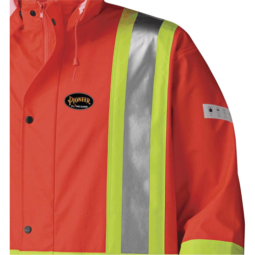 5896 Flame Resistant Waterproof Long Coat, Small, High Visibility Orange PB Rental Co. Ltd.