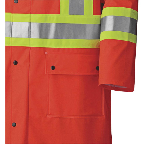 5896 Flame Resistant Waterproof Long Coat, Small, High Visibility Orange PB Rental Co. Ltd.