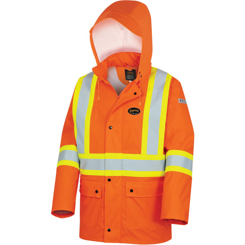 5892PKT Veste de s&eacute;curit&eacute; imperm&eacute;able &agrave; haute visibilit&eacute; ignifuge, T-petit, Orange haute visibilit&eacute; PB Rental Co. Ltd.
