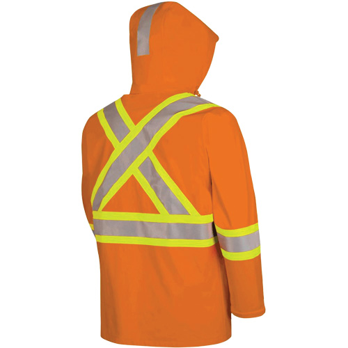 5880 Manteau de pluie ignifuge et protection contre les &eacute;clats d'arc &eacute;lectrique, T-petit, Orange haute visibilit&eacute;, 10 cal/cm² PB Rental Co. Ltd.