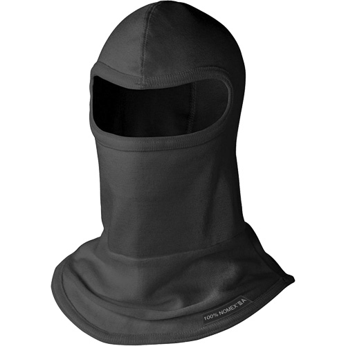 C214BK Cagoule &agrave; un trou en tricot moyen, Noir, Nomex PB Rental Co. Ltd.