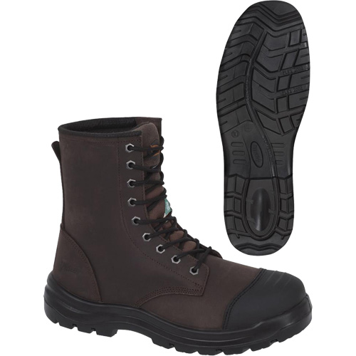 1028 Brown 8" Work Boots, Leather, Steel Toe, Size 10 PB Rental Co. Ltd.