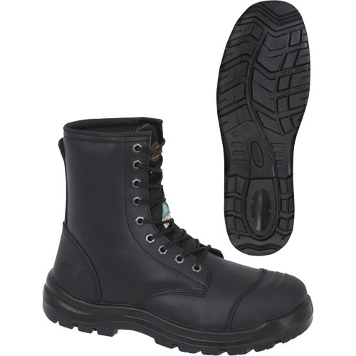 1027 Black 8" Work Boots, Leather, Steel Toe, Size 10 PB Rental Co. Ltd.