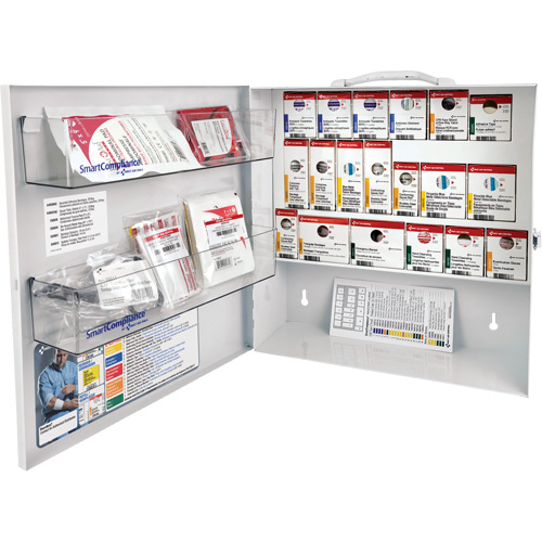 Armoire pour premiers soins SmartCompliance, R&eacute;pond &agrave; la norme CSA Z1220-17 type 2 environnements &agrave; faible risque, Petit (2-25 travailleurs) PB Rental Co. Ltd.