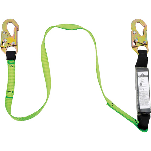 SA-5400-6 Shock Absorbing Lanyard, 6', Snap Hook Center, Snap Hook Leg Ends, Polyester PB Rental Co. Ltd.