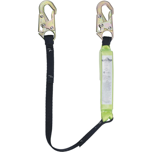 SA-6400-4 Shock Absorbing Lanyard, 4', Snap Hook Center, Snap Hook Leg Ends, Polyester PB Rental Co. Ltd.