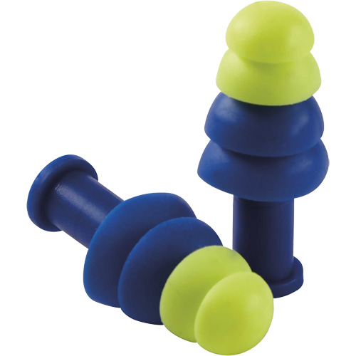 Reusable Tapered Earplugs, Uncorded, Bulk - Box, 27 dB NRR, One-Size PB Rental Co. Ltd.