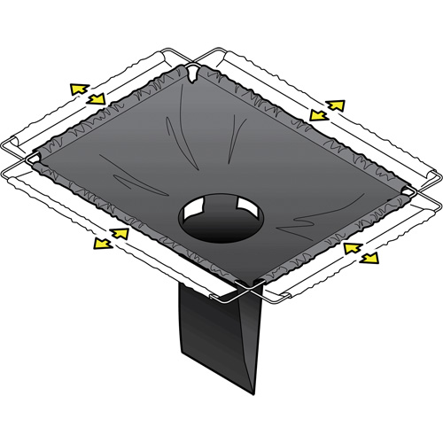 Square Ultra-Drain Guard&reg; Catch Basin Insert with Overflow Port, Oil & Sediment, 16" - 28" L x 20" - 36" W PB Rental Co. Ltd.