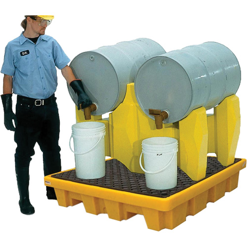 Ultra-Drum Rack 2-Drum Containment System without Drain, 53" L x 53" W x 44.8" H, 1500 US gal. Capacity PB Rental Co. Ltd.