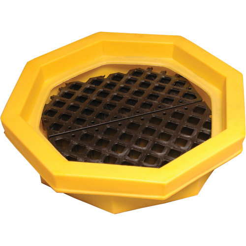 Ultra-Drum Tray&reg; with Grating, 32" L x 32" W x 8.1" H, 21.1 US gal. Spill Capacity PB Rental Co. Ltd.