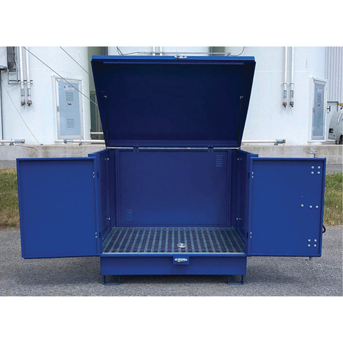 Palette de d&eacute;versement en acier avec couvercle rigide S-4 Ultra, 61" lo x 54,4" la x 52" h, Capacit&eacute; de charge 4700 lb PB Rental Co. Ltd.