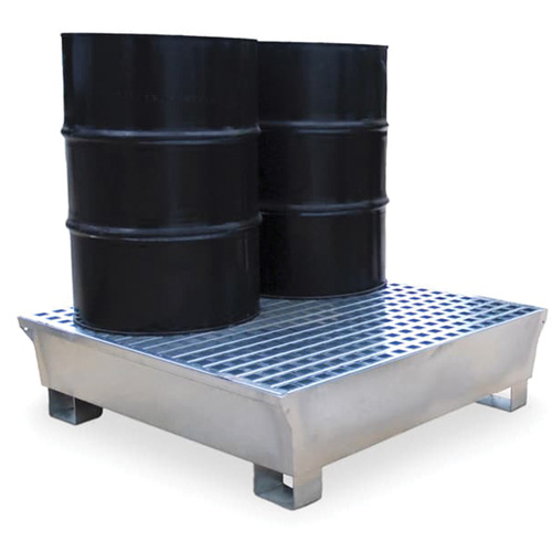 Ultra-Spill Pallet en acier, 4 barils, Capacit&eacute; de d&eacute;versement 68 gal. US, 49,1" x 47,1" x 10,9" PB Rental Co. Ltd.