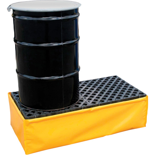 Ultra-Spill Pallet flexible, 2 barils, Capacit&eacute; de d&eacute;versement 66 gal. US, 48" x 24" x 14" PB Rental Co. Ltd.