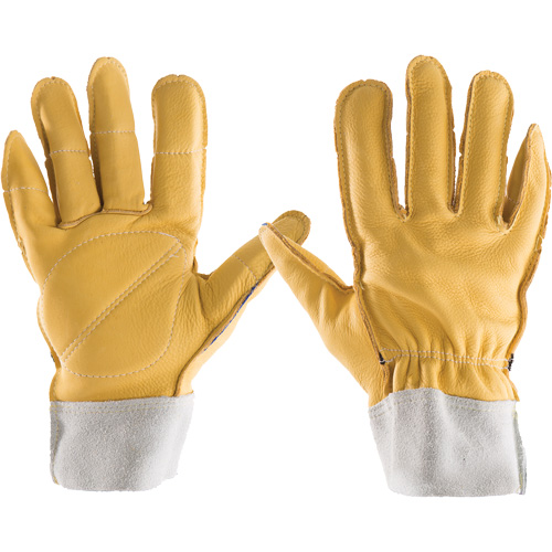 Gants tout cuir, 7/Petit, Paume en Cuir fleur, Poignet &eacute;lastique PB Rental Co. Ltd.