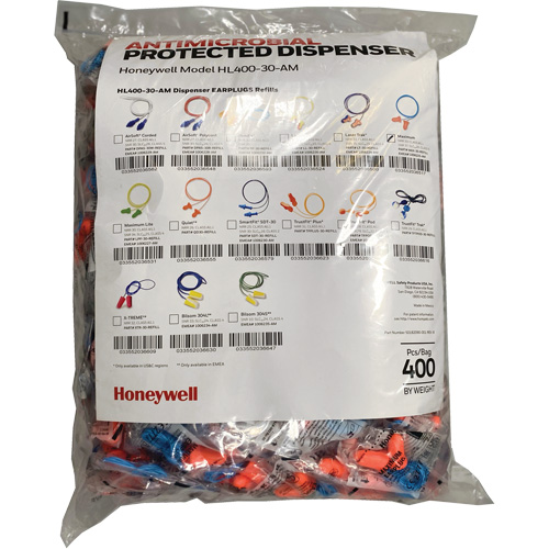 Max-30 Earplugs Refill for HL400 Dispenser, Bulk - Polybag, Corded PB Rental Co. Ltd.