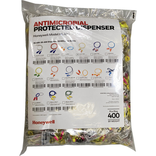 LL-30 Earplugs Refill for HL400 Dispenser, Bulk - Polybag, Corded PB Rental Co. Ltd.
