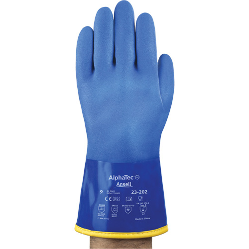 AlphaTec&reg; 23-202 PVC Gloves, Size 8, 11.8" L, Cotton, Fleece Inner Lining PB Rental Co. Ltd.