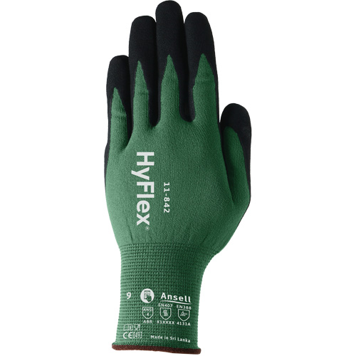 HyFlex&reg; 11-842 Sustainable Multi-Purpose Gloves, 5, Foam Nitrile Coating, 15 Gauge, Nylon Shell PB Rental Co. Ltd.