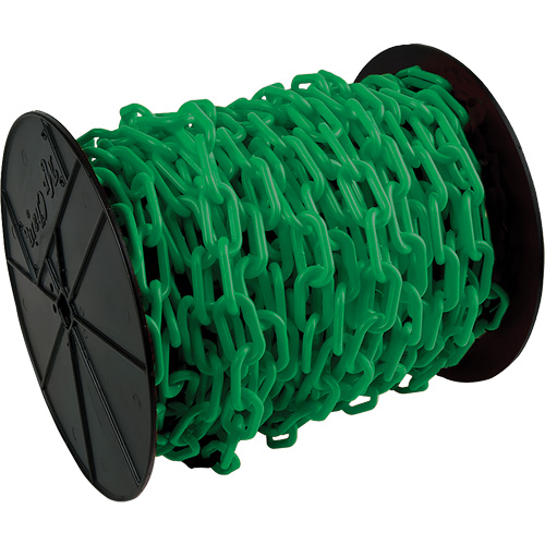 Chaîne de s&eacute;curit&eacute; en plastique robuste, Vert, Maillon de 2", 100' de long PB Rental Co. Ltd.
