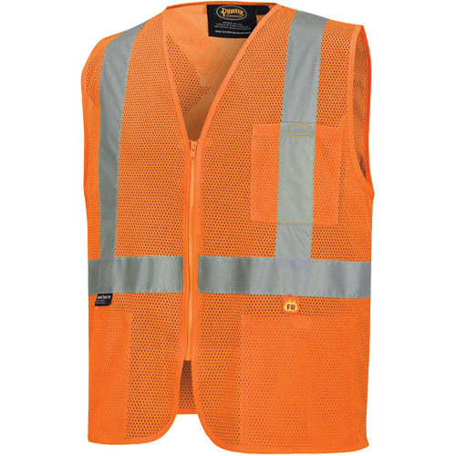 6943 Gilet de s&eacute;curit&eacute; &agrave; mailles ignifuge, Orange haute visibilit&eacute;, Petit, Polyester PB Rental Co. Ltd.